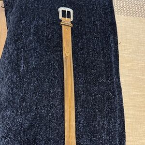Ariat Tan Leather Belt with Silver Buckle